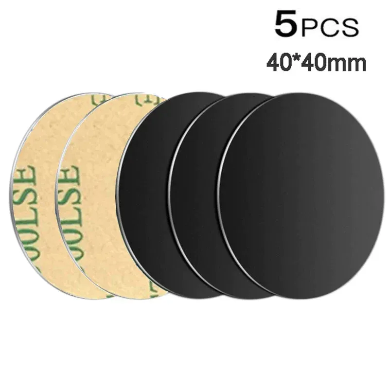 5 Magnetic Metal Plates for Car Phone Holder Universal Iron Stickers for Mounting Auto Adsorption
