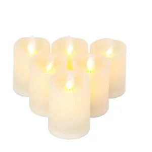 6 Pcs Flickering Flameless Led Electric Candles for Weddings Home Decor