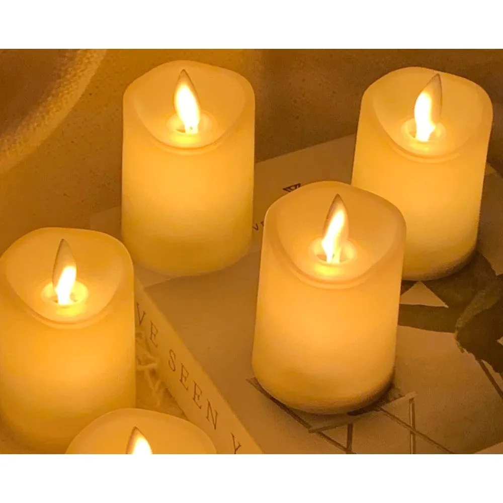 6pcs Battery Operated Led Flameless Candles for Halloween Christmas Home Decor