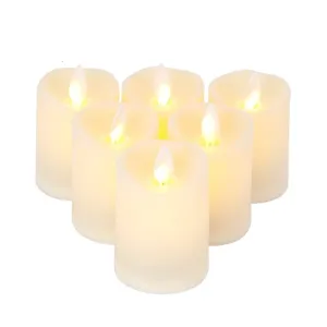 6pcs Battery Operated Led Flameless Candles for Halloween Christmas Home Decor