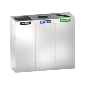 ASI 0834-RB/ 0839-RB 3-Bin Recycling Station Top Only