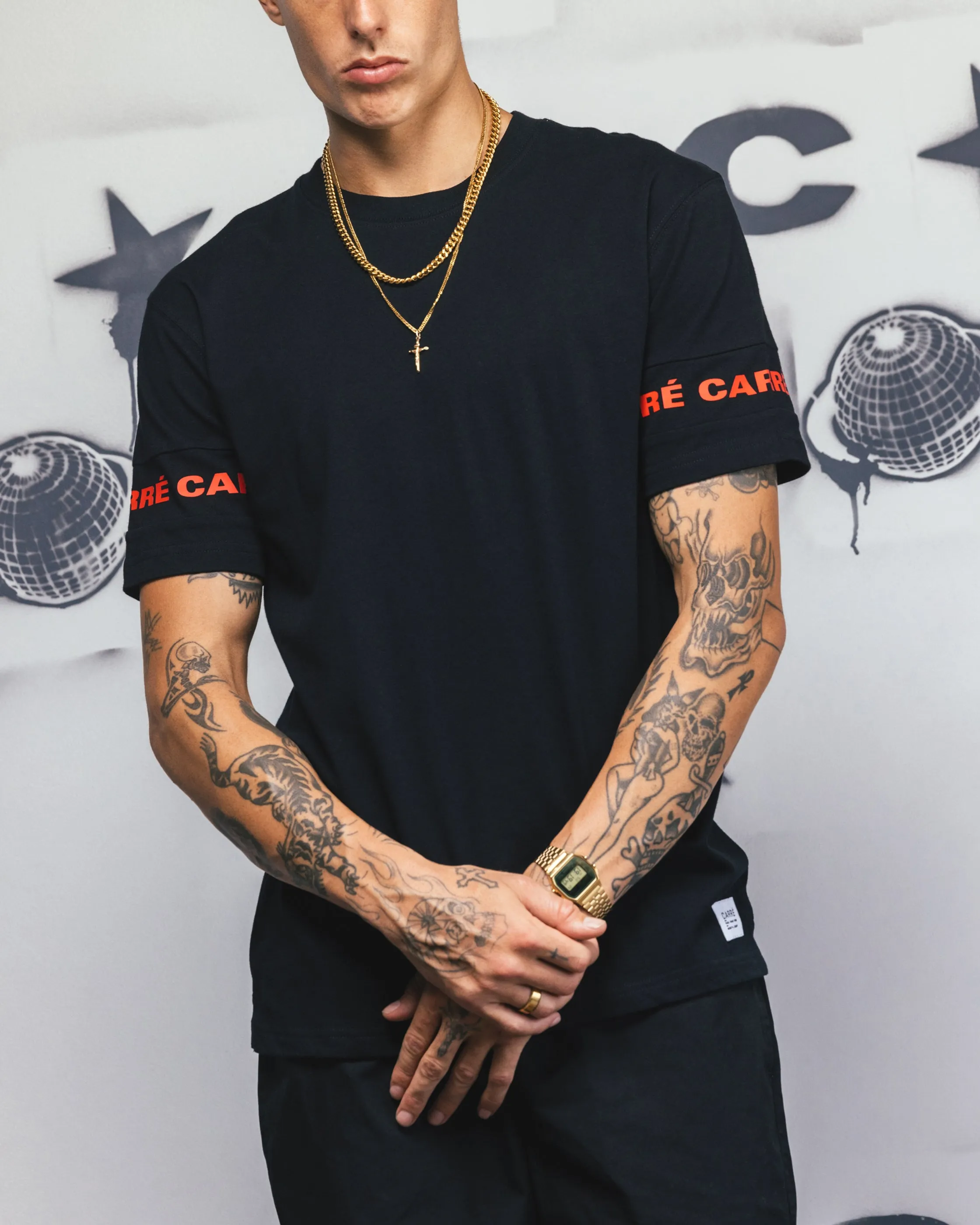 Carre La Manche T-Shirt Black/Red