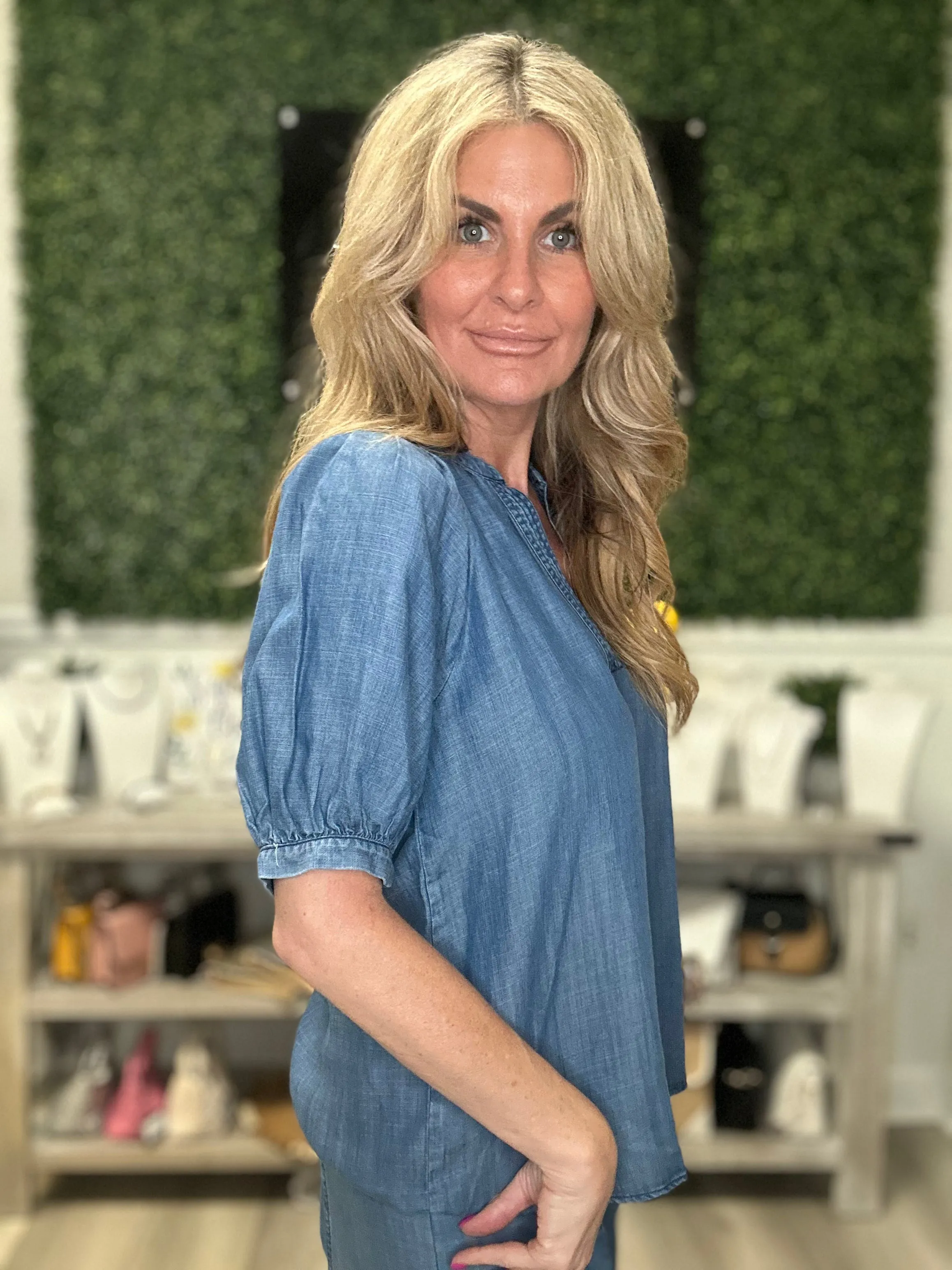 Chambray Top