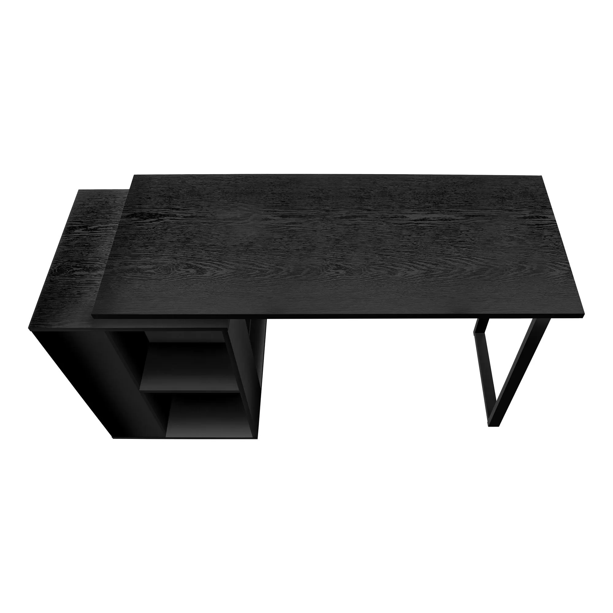 Computer Desk, Home Office, Left, Right Set-Up, Storage Shelves, Work, Laptop, Contemporary, Modern by Couch.com