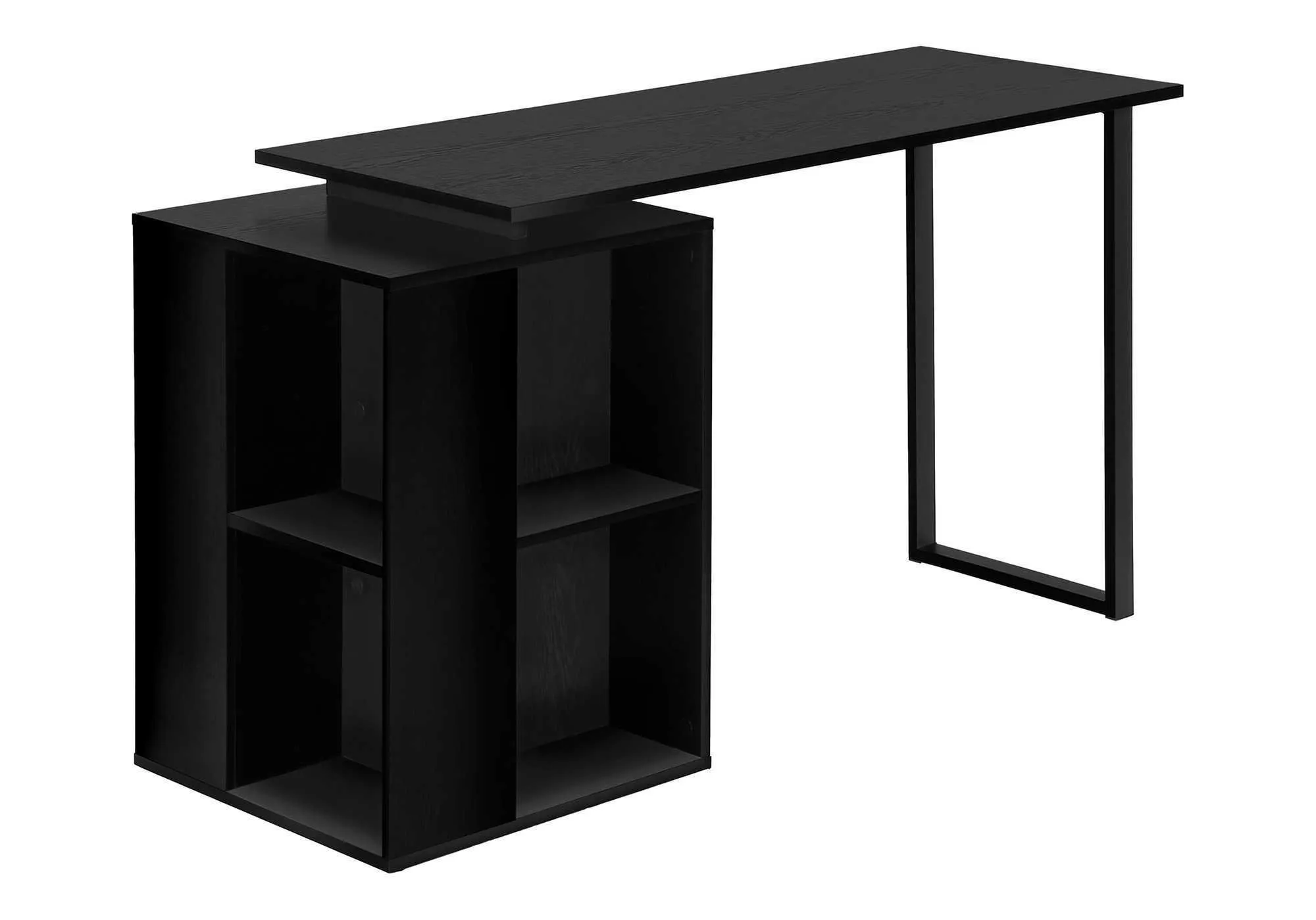 Computer Desk, Home Office, Left, Right Set-Up, Storage Shelves, Work, Laptop, Contemporary, Modern by Couch.com