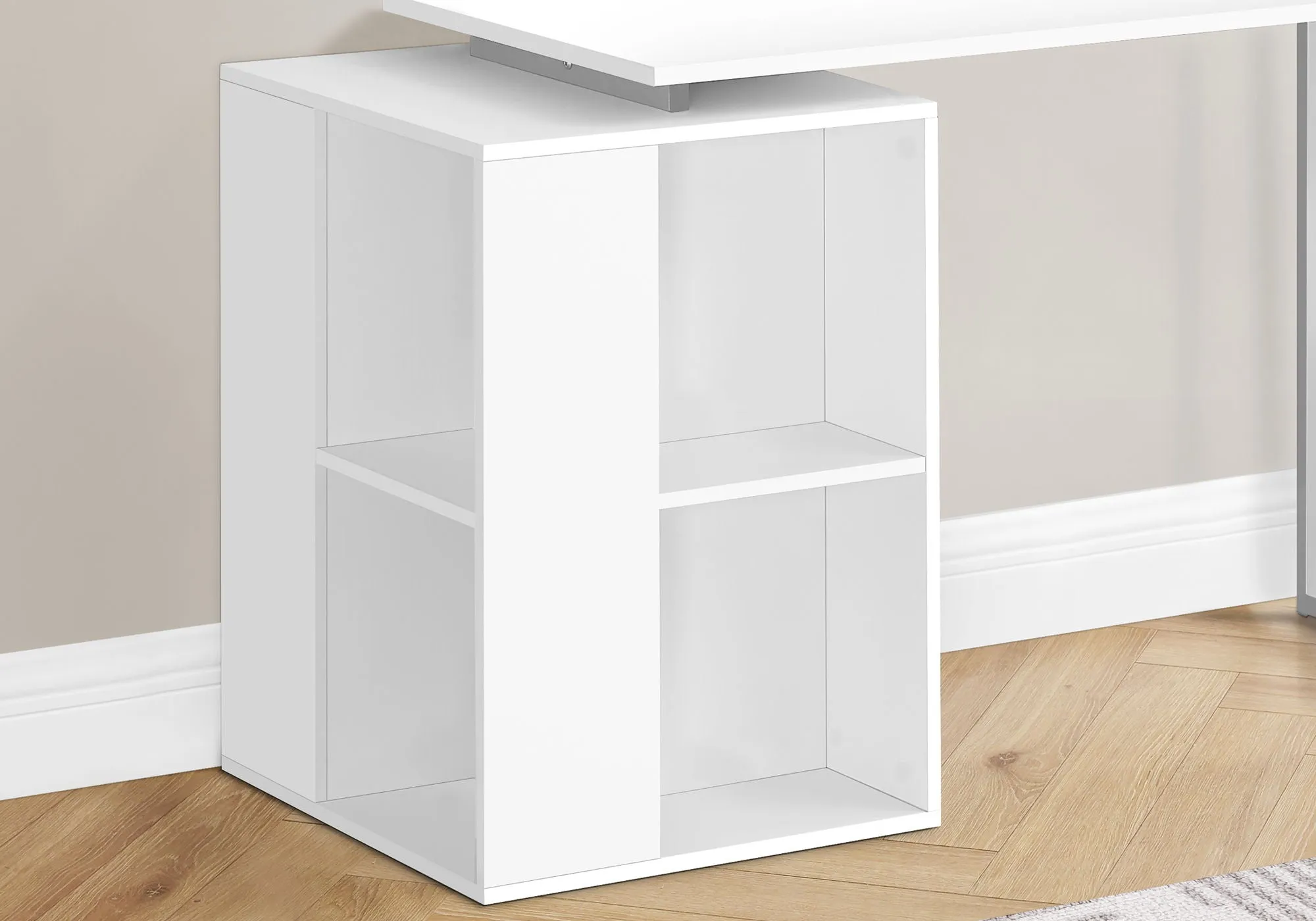 Computer Desk, Home Office, Left, Right Set-Up, Storage Shelves, Work, Laptop, Contemporary, Modern by Couch.com