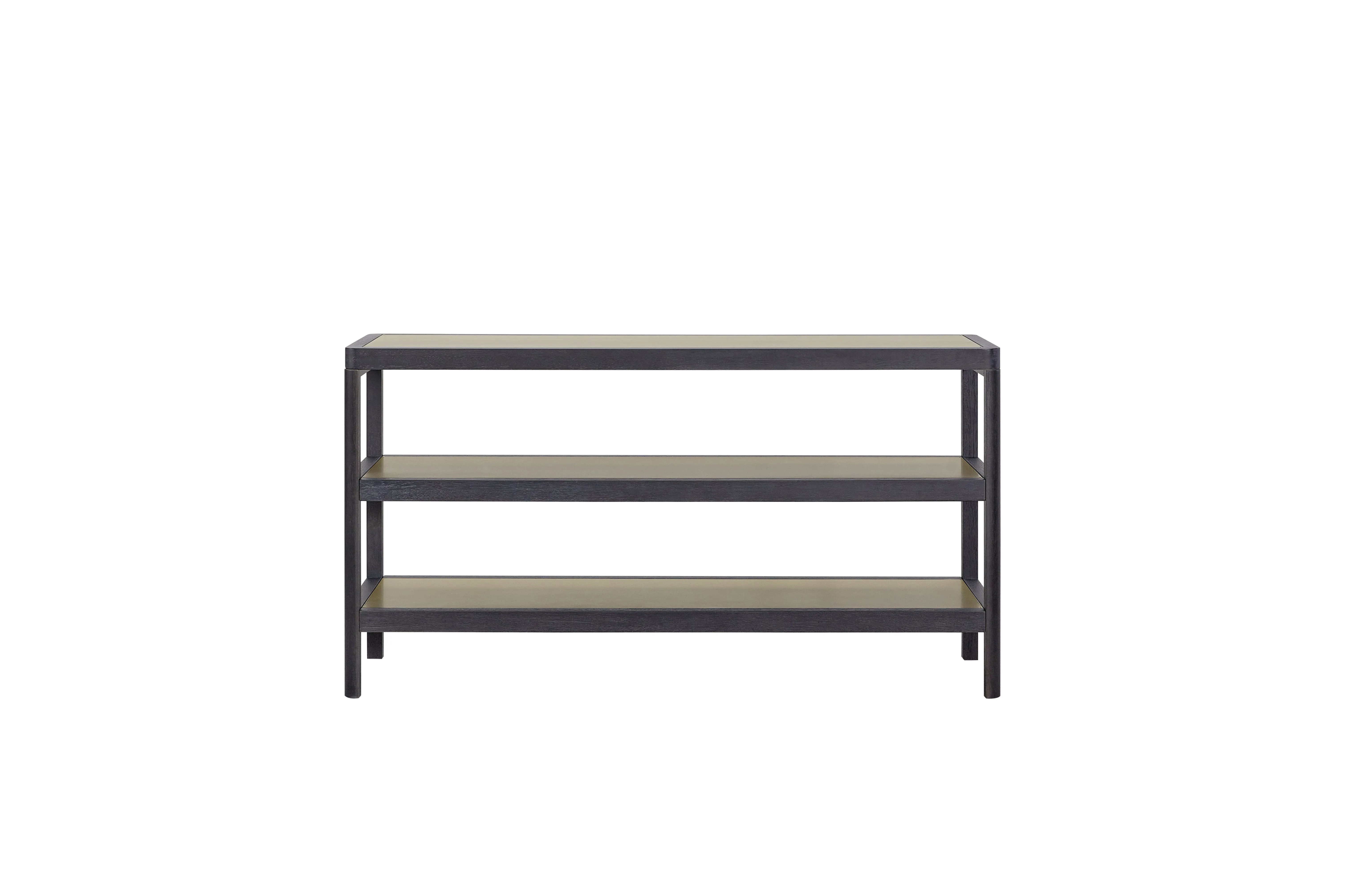 Console Table With Metal Insets - Black by Couch.com