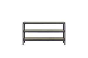 Console Table With Metal Insets - Black by Couch.com