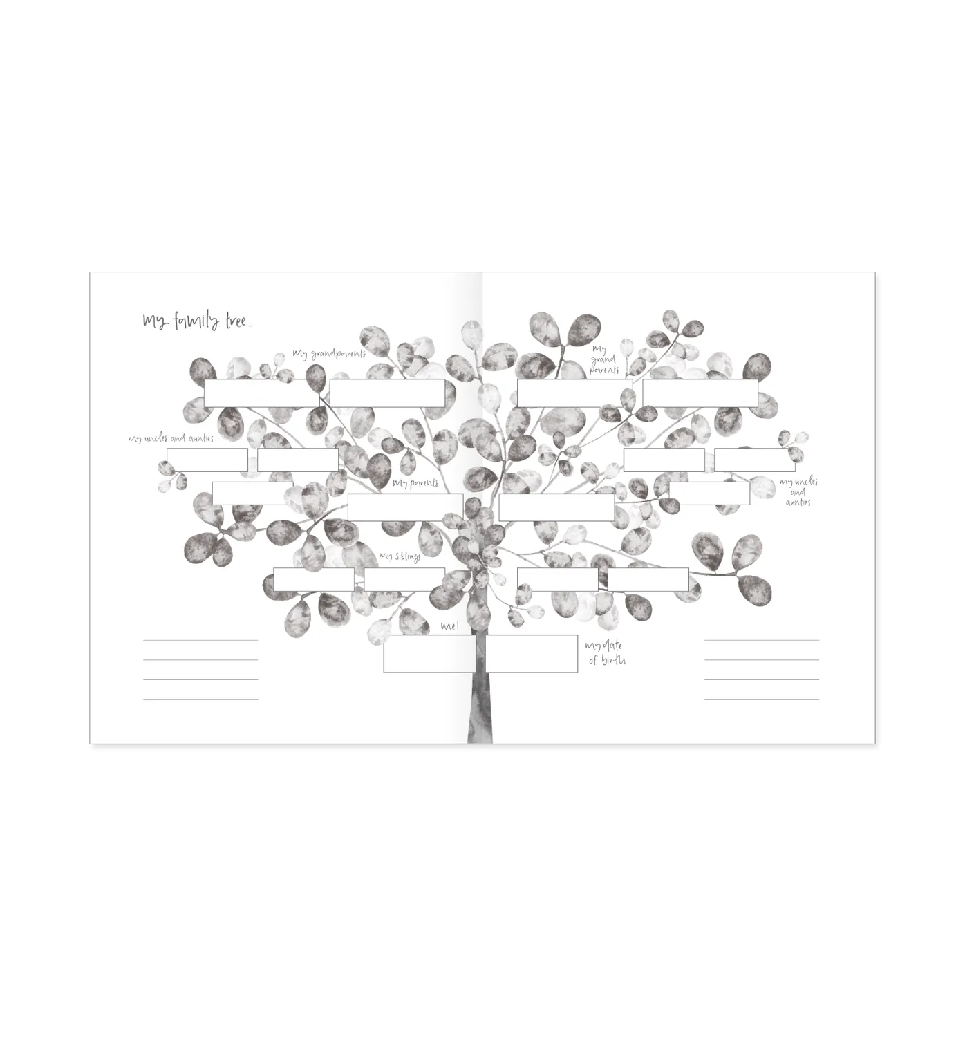 Emma Kate Co. Boxed Linen Cover Luxe Baby Journal - Petal