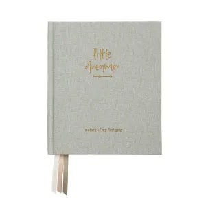 Emma Kate Co. Boxed Linen Cover Luxe Baby Journal - Sage Green