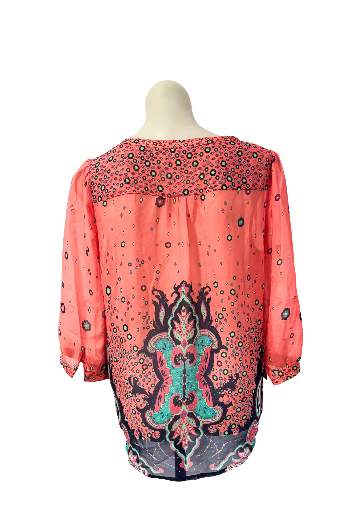 Loobies Story 100% silk beaded blouse, 12
