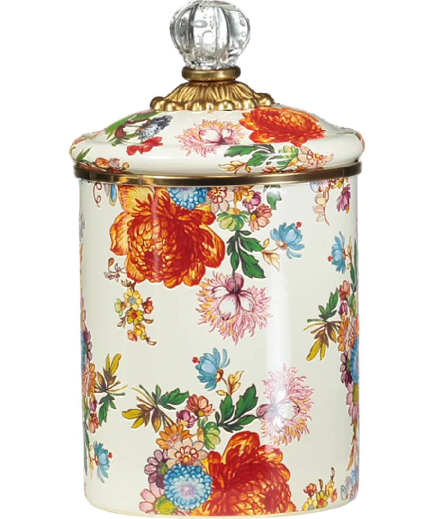 Mackenzie-Childs Multicoloured Flower Market Canister Medium
