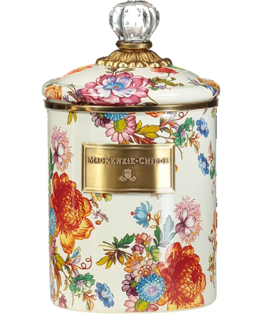 Mackenzie-Childs Multicoloured Flower Market Canister Medium