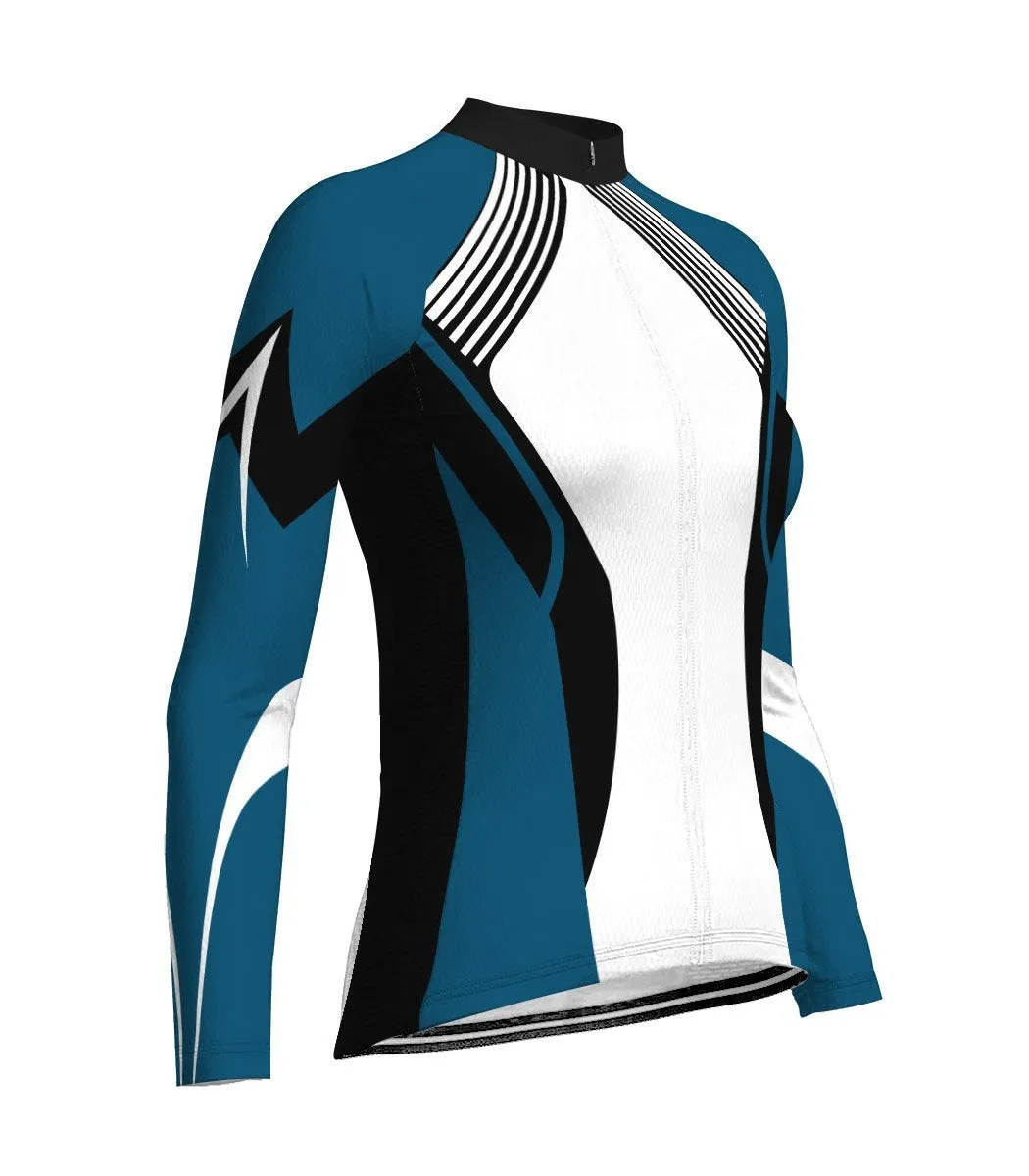 Navy Long Sleeve Cycling Jersey for Women