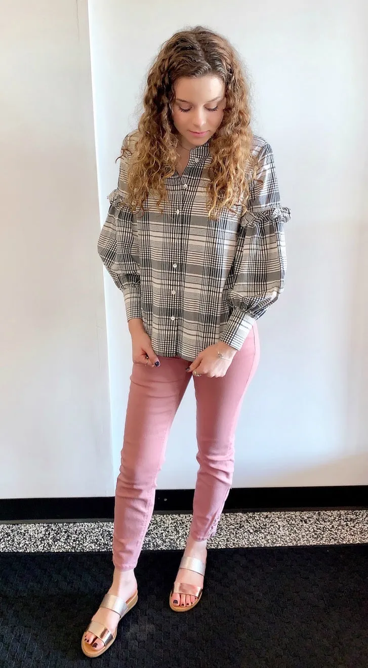 ROBERT RODRIGUEZ PAULINE PLAID BLOUSE - 2