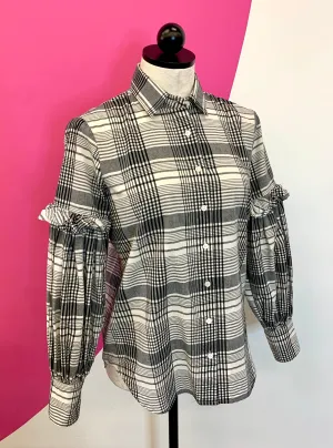 ROBERT RODRIGUEZ PAULINE PLAID BLOUSE - 2
