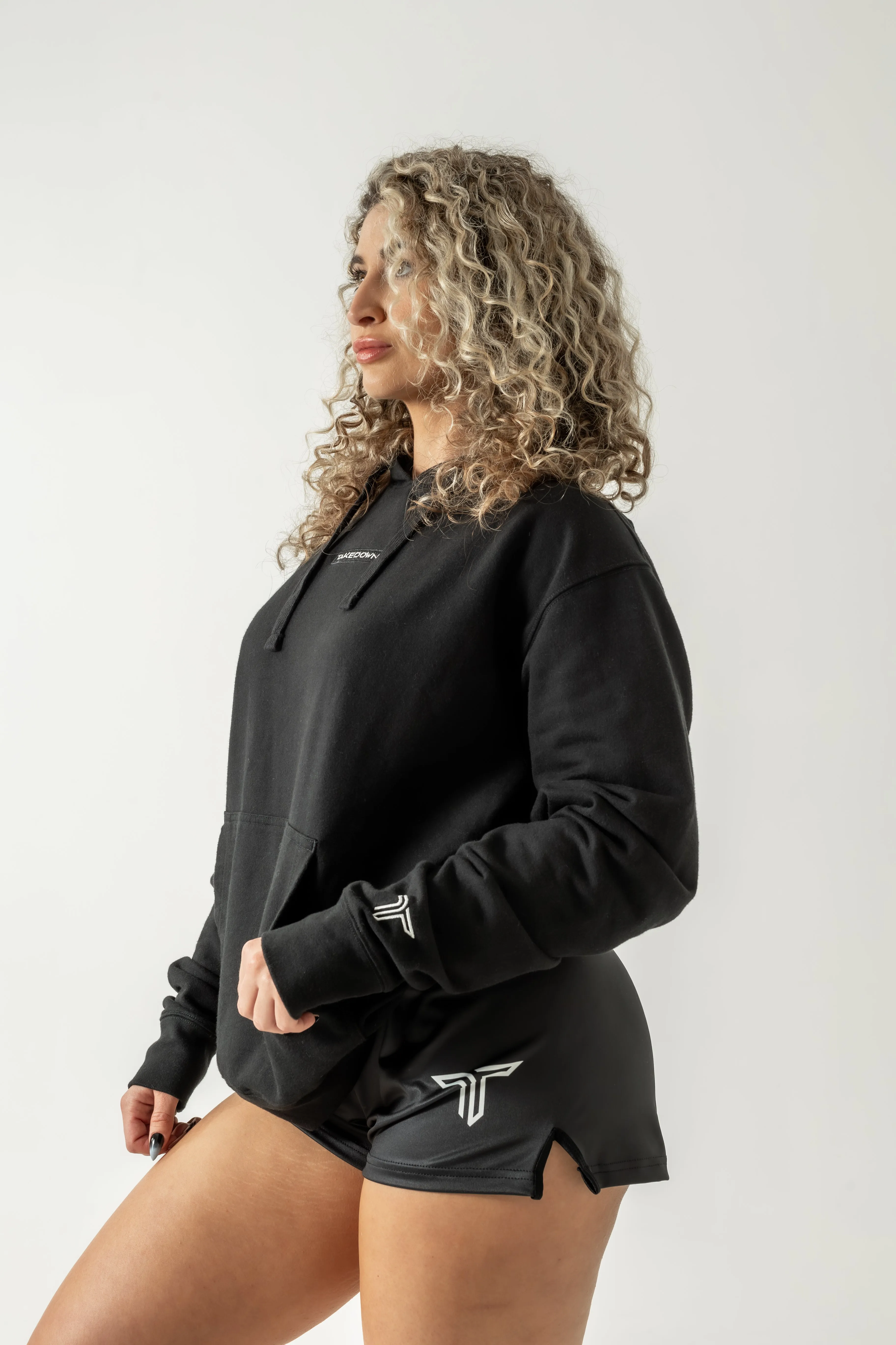 Takedown Chest Logo Hoodie - Black