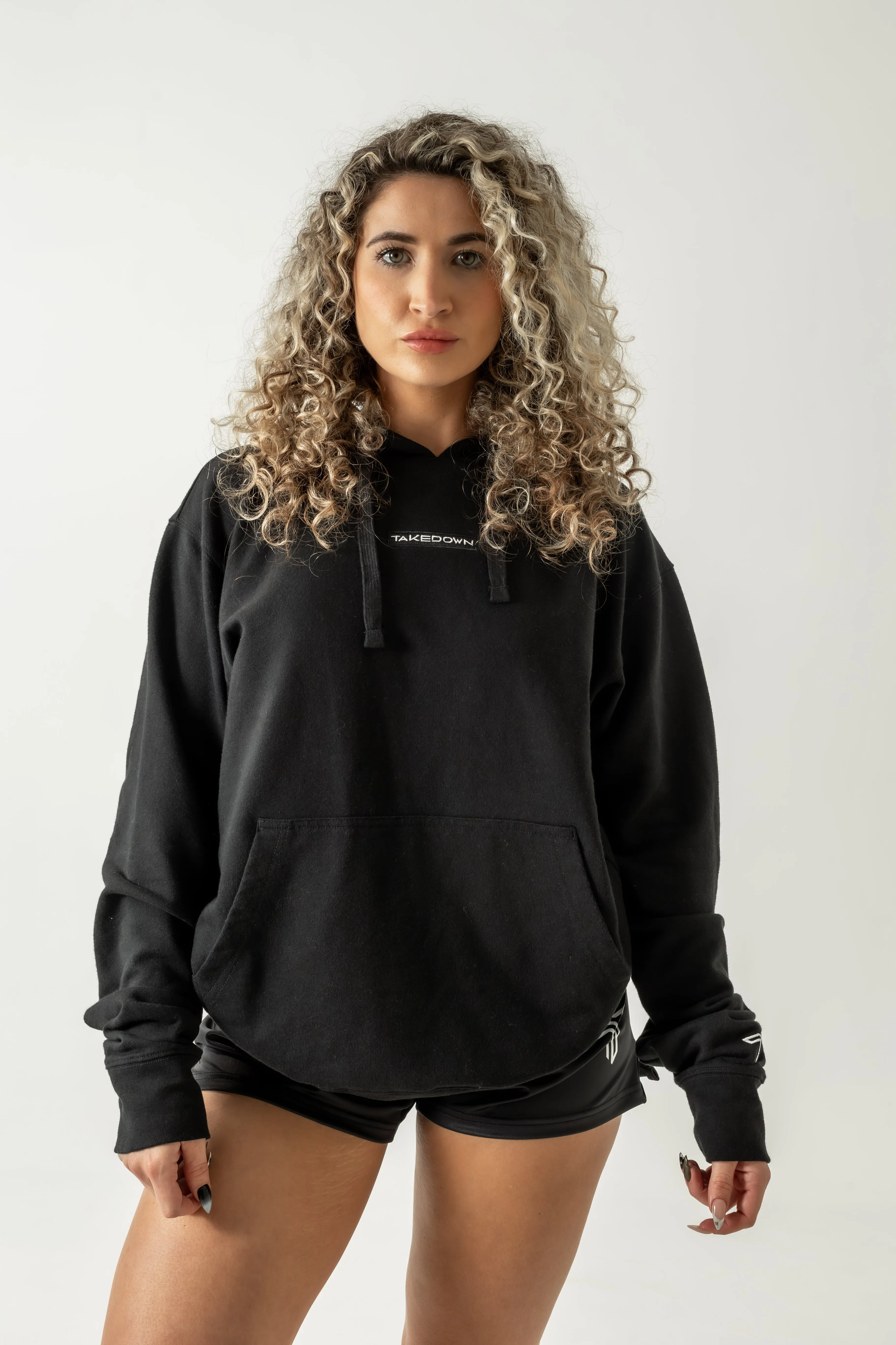 Takedown Chest Logo Hoodie - Black