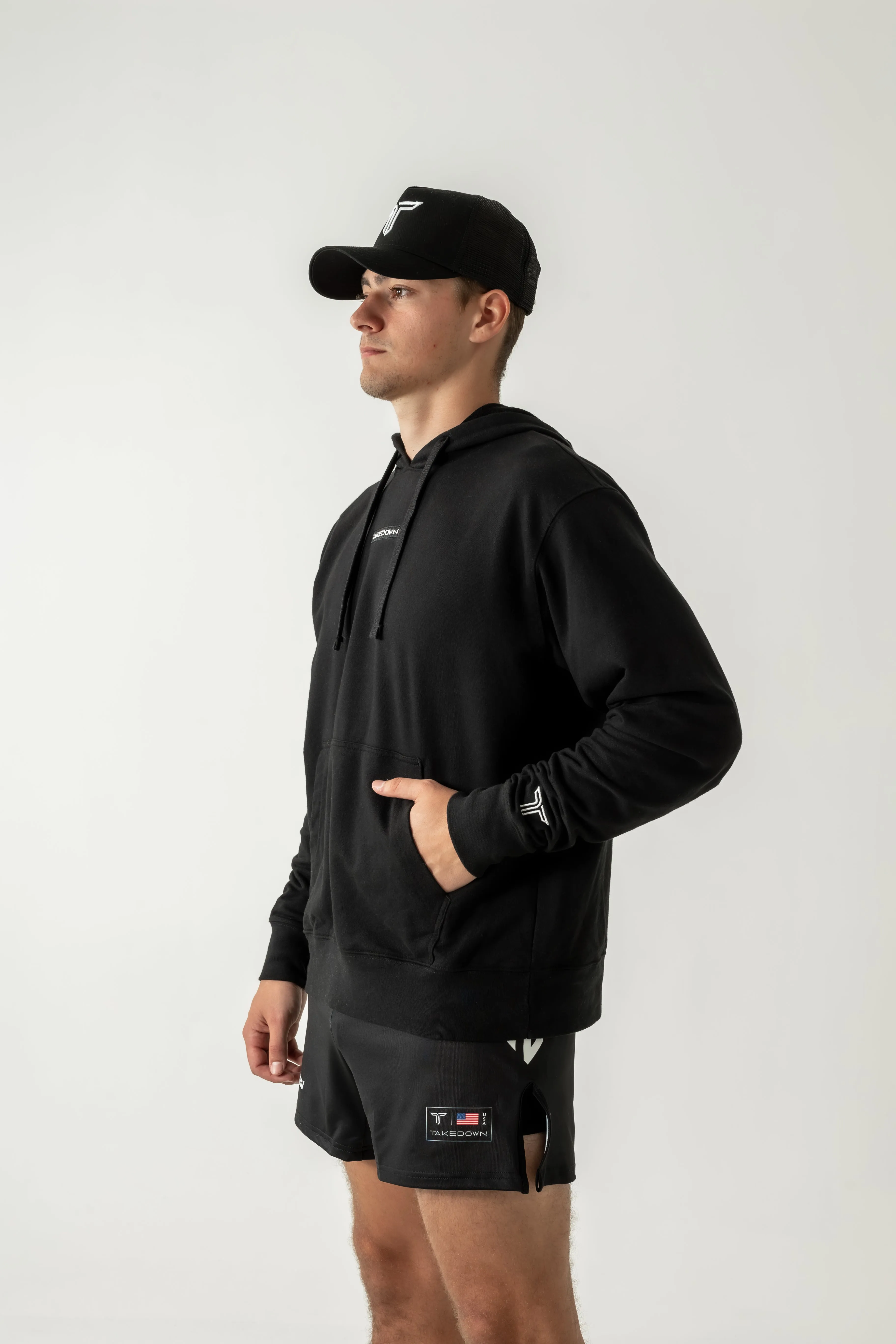 Takedown Chest Logo Hoodie - Black