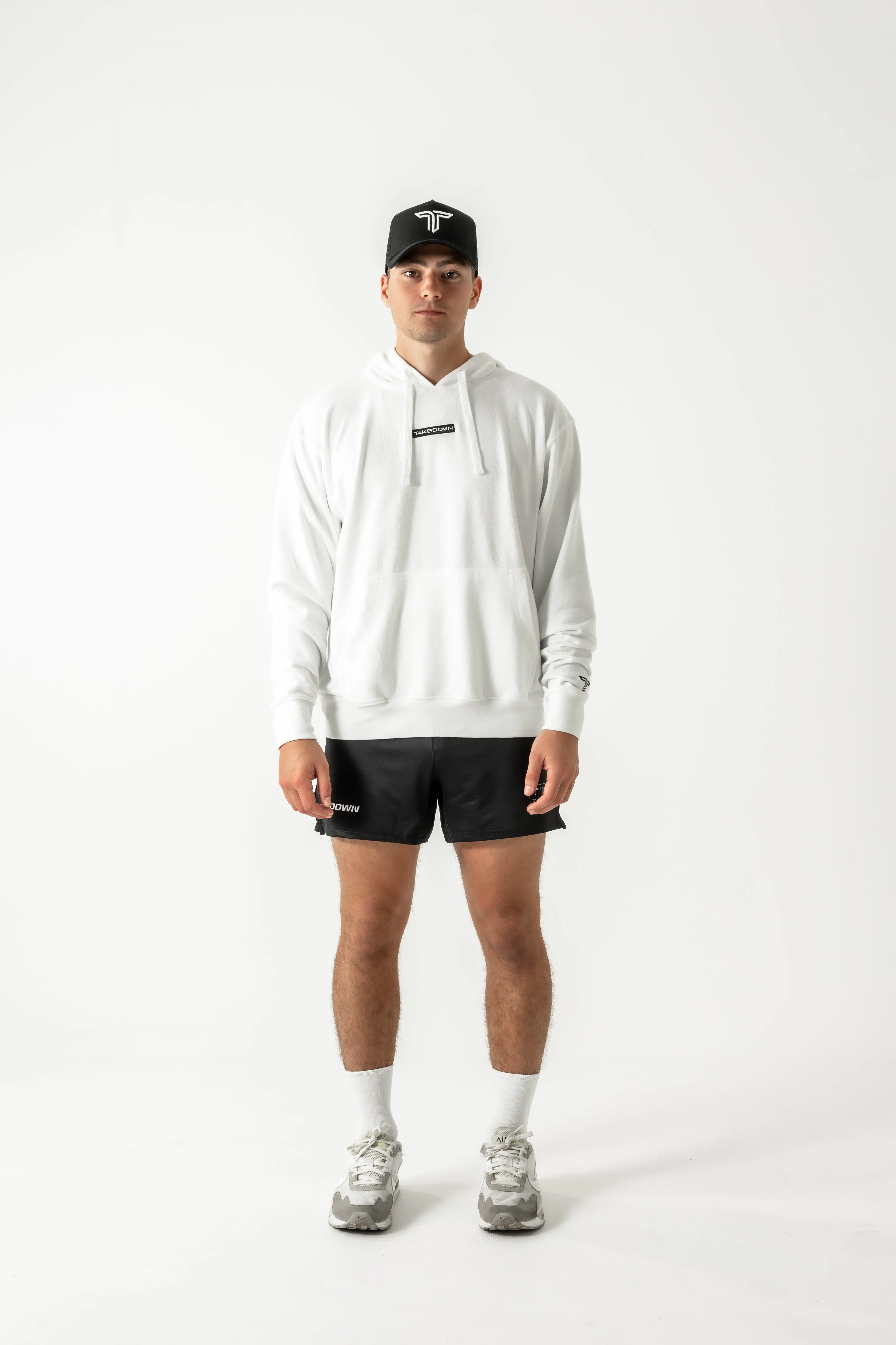 Takedown Chest Logo Hoodie - White