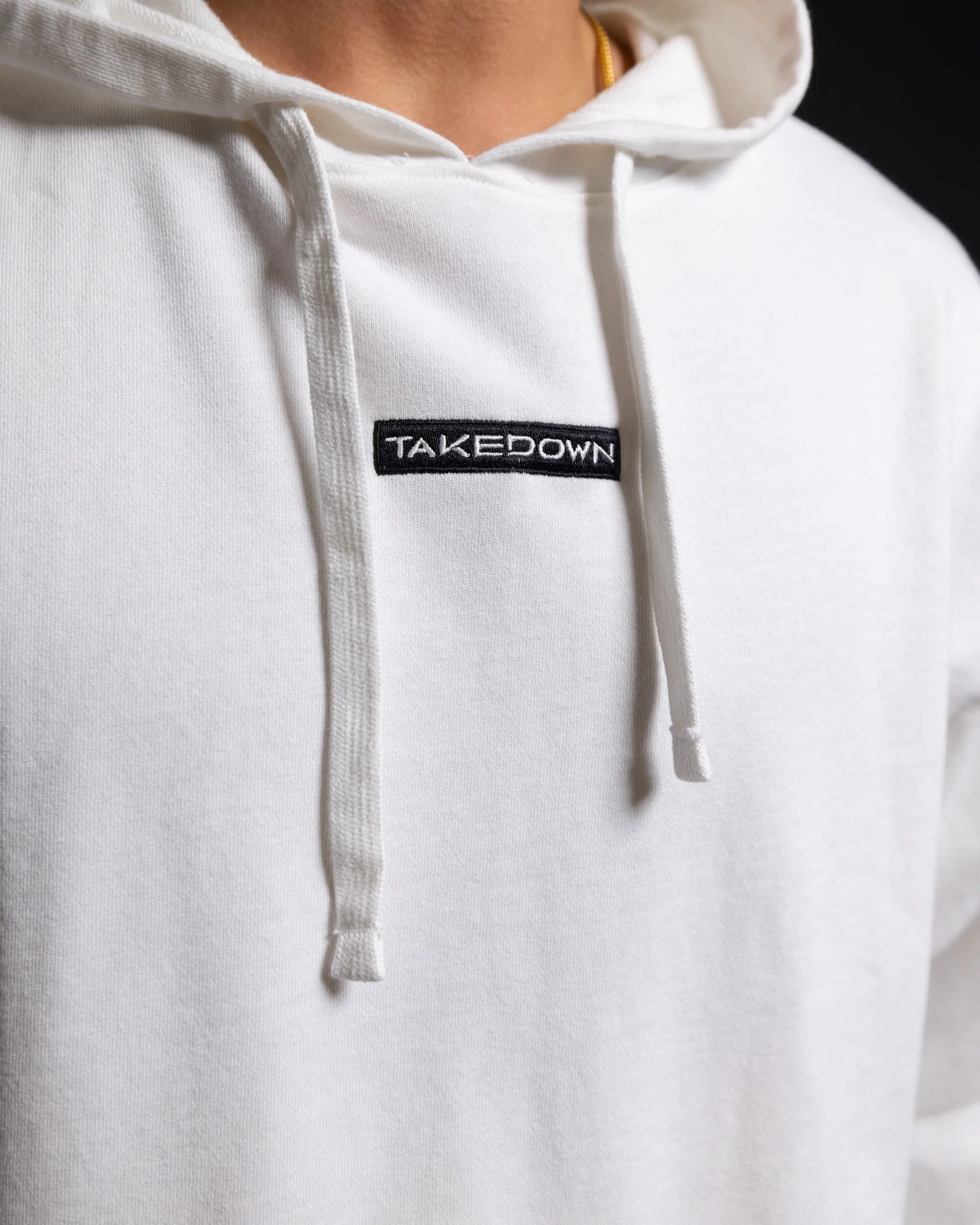 Takedown Chest Logo Hoodie - White