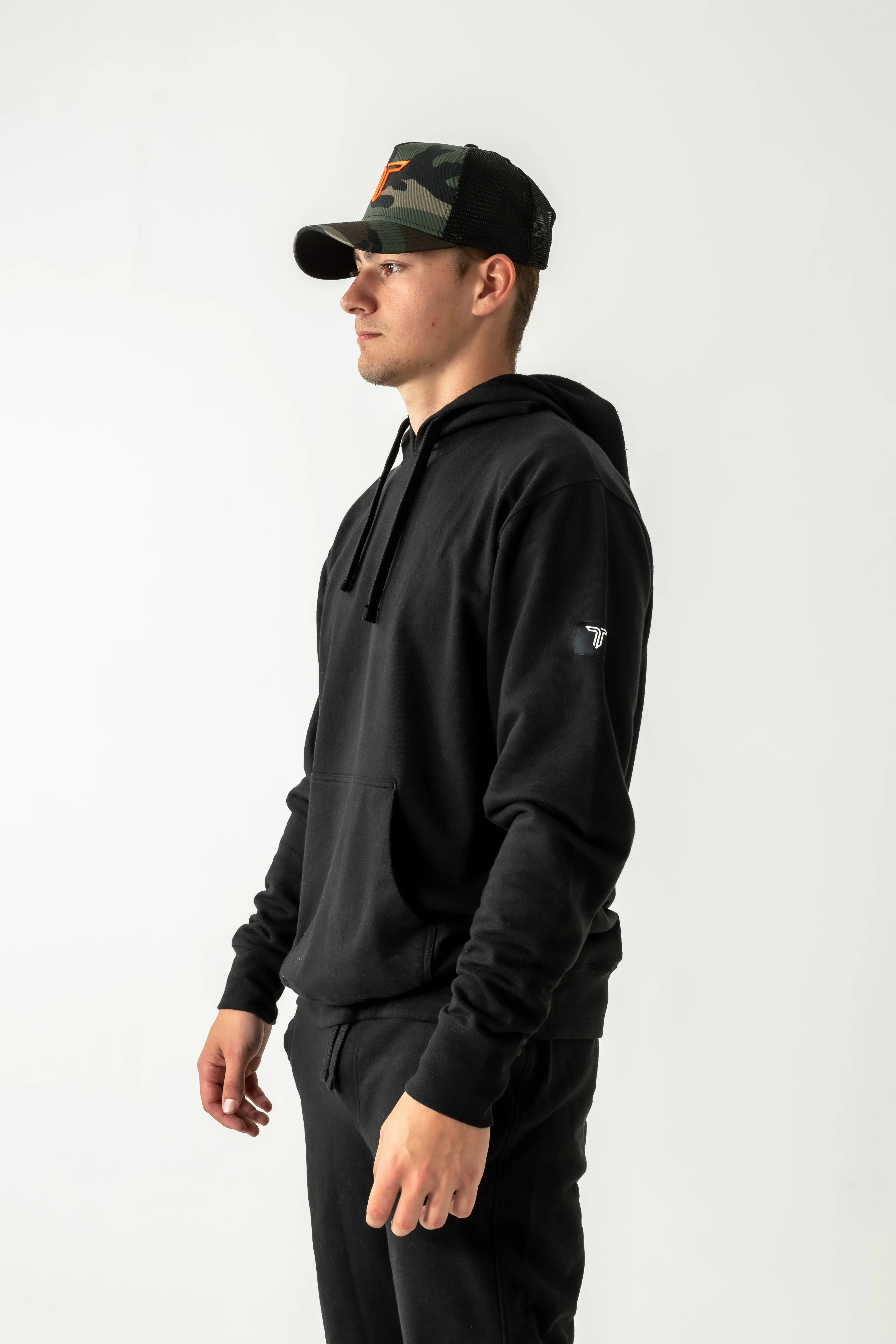 Takedown Sleeve Patch Hoodie - Black
