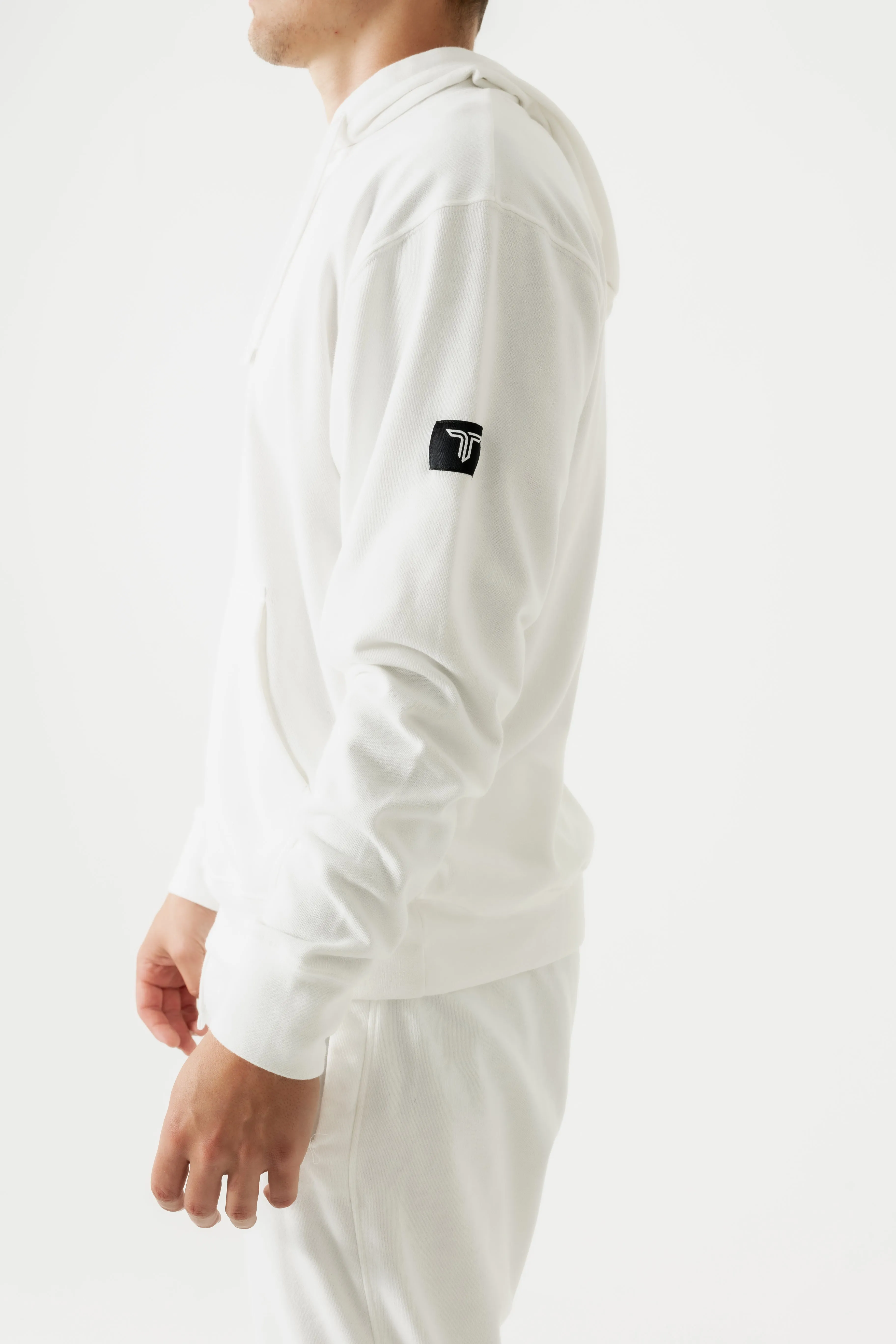 Takedown Sleeve Patch Hoodie - White