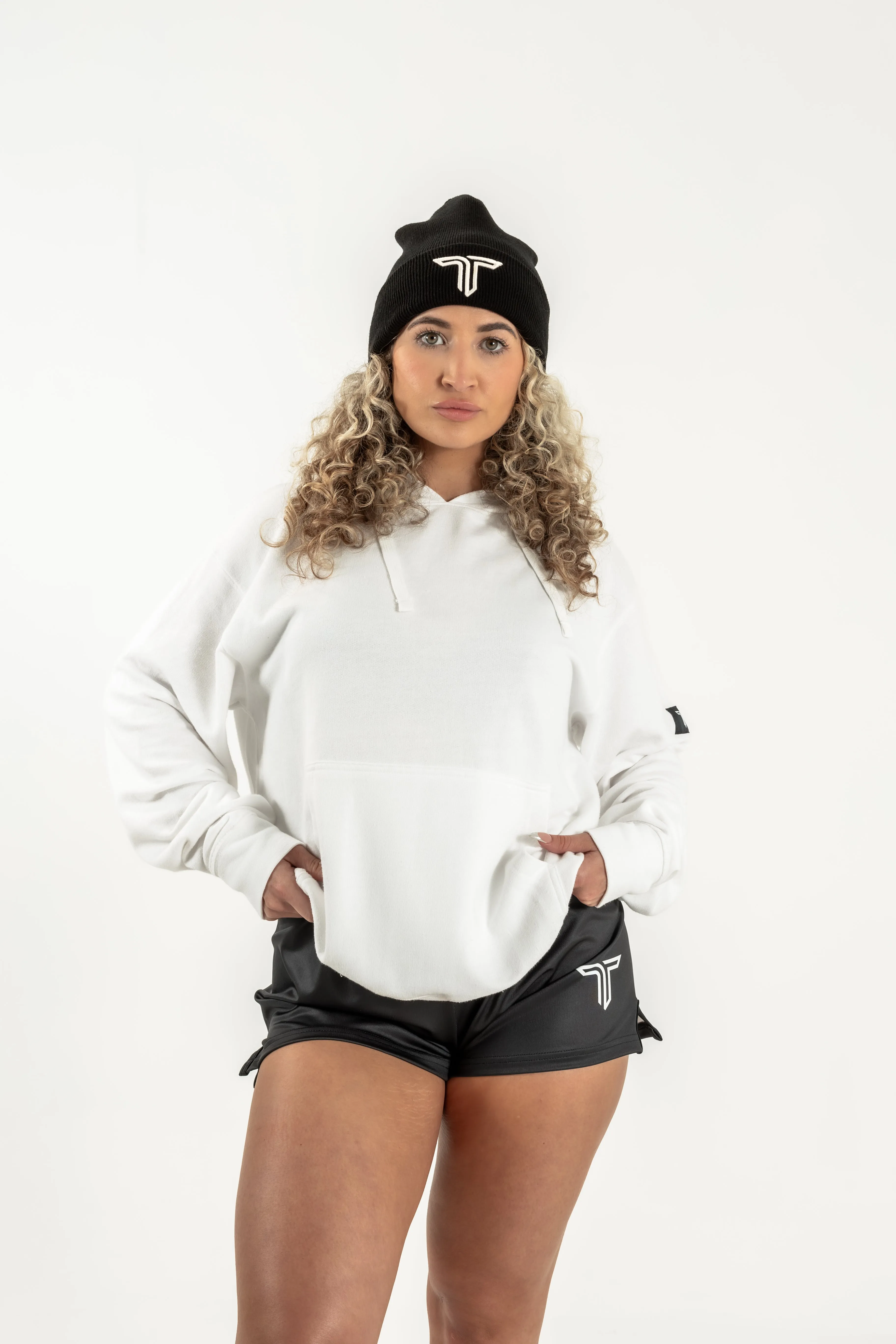 Takedown Sleeve Patch Hoodie - White