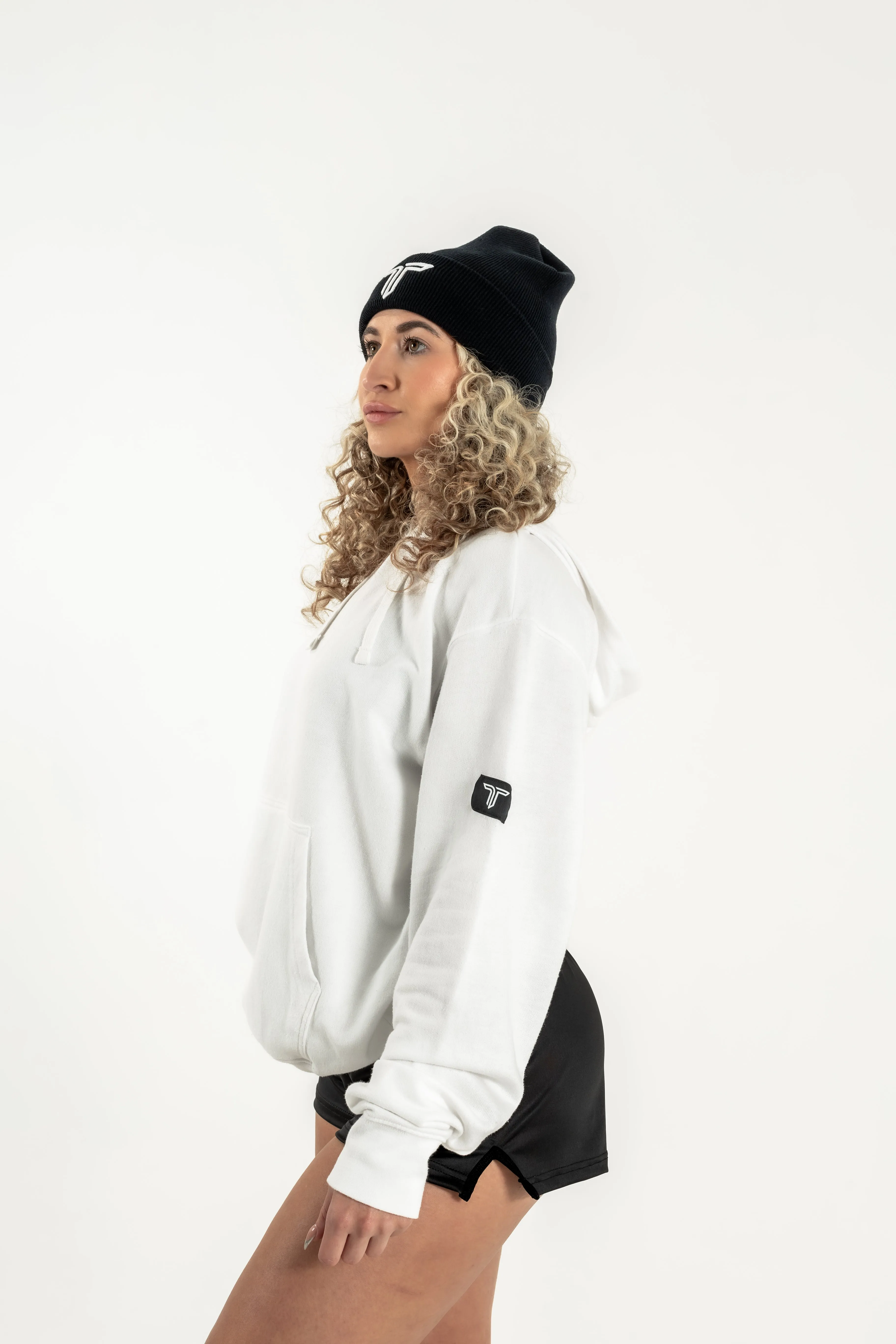 Takedown Sleeve Patch Hoodie - White