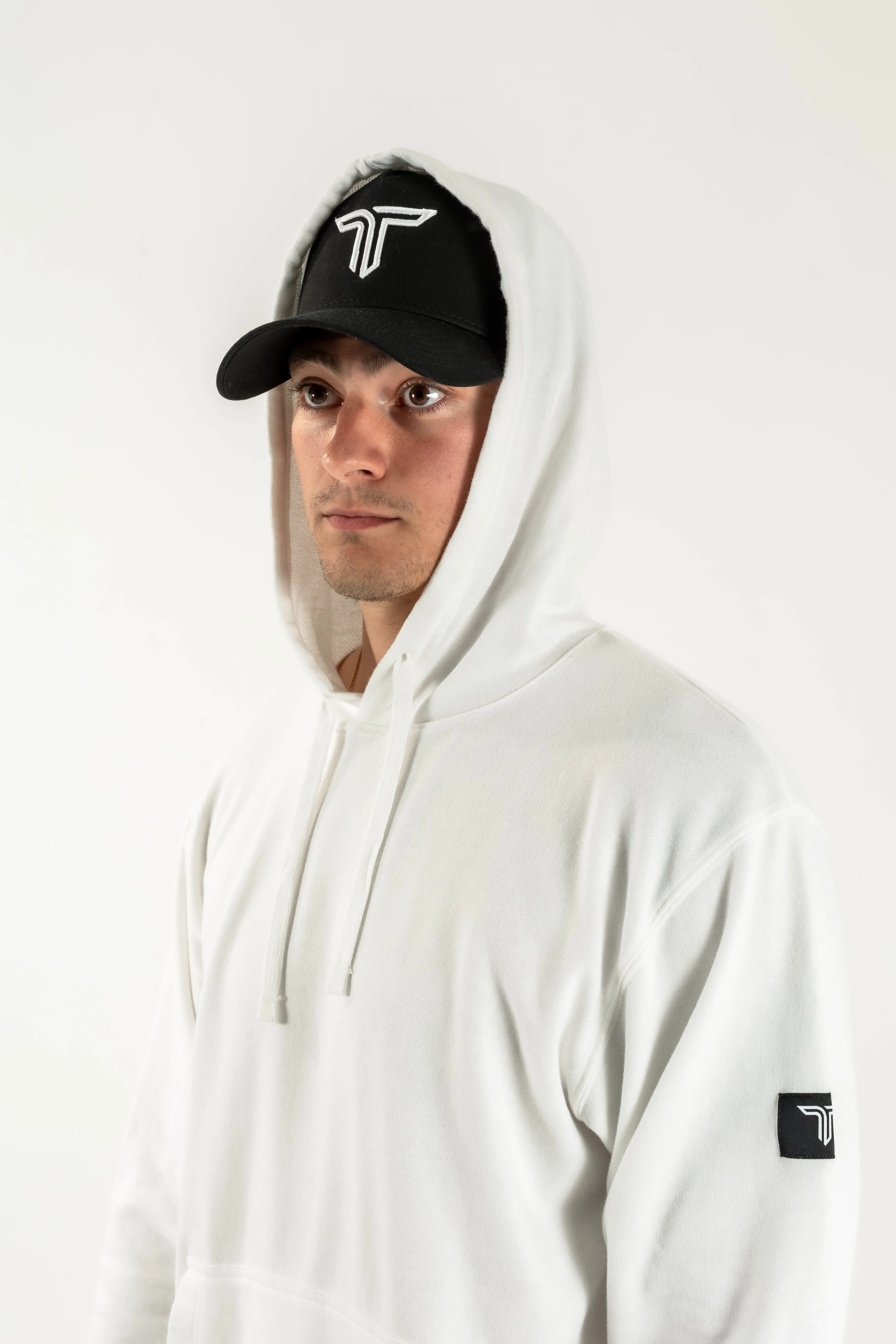 Takedown Sleeve Patch Hoodie - White