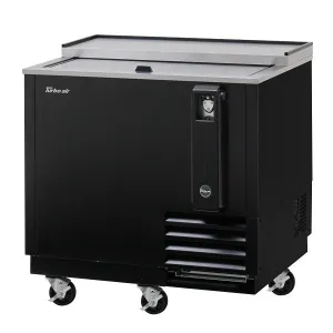 Turbo Air TBC-36SB-N6 36" 1 Sliding Door Stainless Steel Underbar Bottle Cooler